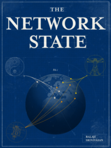 A book cover with the image of a globe and lines connecting nodes on it