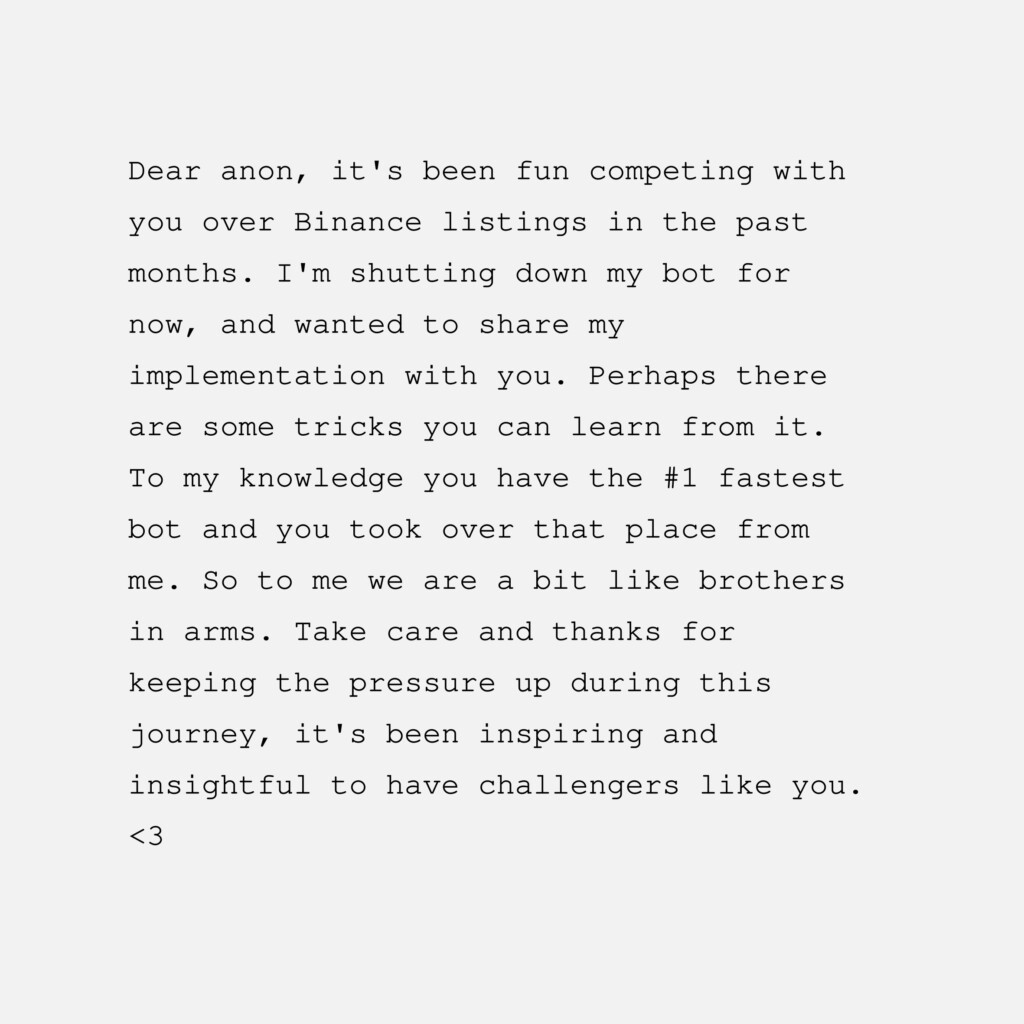 A text of encouragement written in typewriter font on white